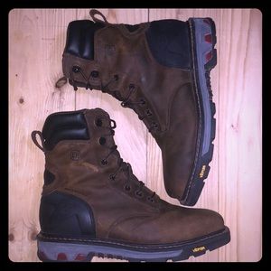 Justin Work Boots: Steel Toe/Waterproof
